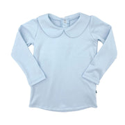 Baby/kid’s Long Sleeve Peter Pan Shirt | Powder Blue Kid’s Henley Bamboo/cotton