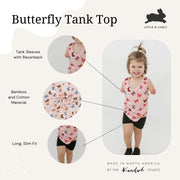 Baby/kid’s Racerback Tank Top | Butterflies Kid’s Bamboo/cotton 6
