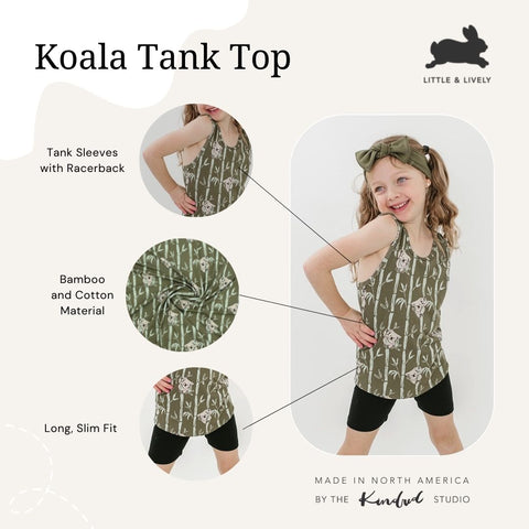 Baby/kid’s Racerback Tank Top | Koala Kid’s Bamboo/cotton 4