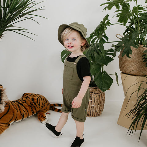 Baby/kid’s Short Overalls | Olive Kid’s Overalls Bamboo/cotton 3
