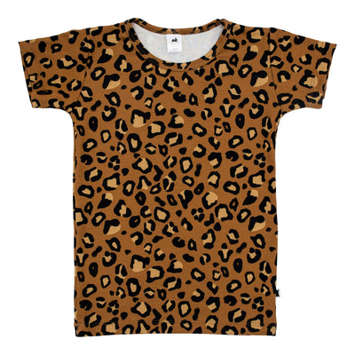 Baby/kid’s/youth All-over Print Slim-fit T-shirt | Bronze Leopard Kid’s
