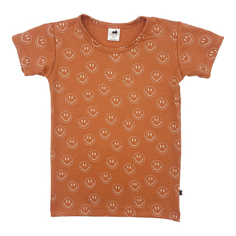 Baby/kid’s/youth All-over Print Slim-fit T-shirt | Orange Smilies Kid’s