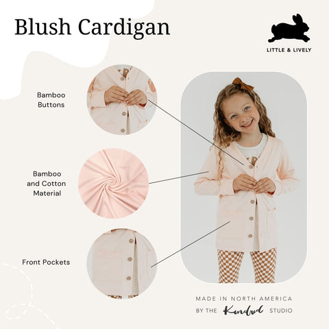 Baby/kid’s/youth Cardigan | Blush Kid’s Bamboo/cotton 7