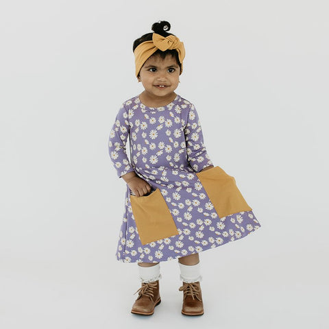 Baby/kid’s/youth Clementine Dress | Purple Daisies Girl’s Bamboo/cotton 4