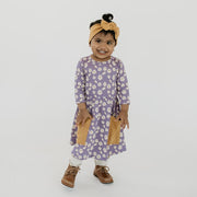 Baby/kid’s/youth Clementine Dress | Purple Daisies Girl’s Bamboo/cotton 7