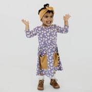 Baby/kid’s/youth Clementine Dress | Purple Daisies Girl’s Bamboo/cotton 5