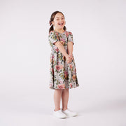 Baby/kid’s/youth Daphne Dress | Antique Floral Girl’s Bamboo/cotton 3