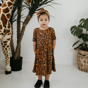 Baby/kid’s/youth Daphne Dress | Bronze Leopard Girl’s Bamboo/cotton 4