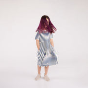 Baby/kid’s/youth Daphne Dress | Navy Stripe Girl’s Bamboo/cotton 3