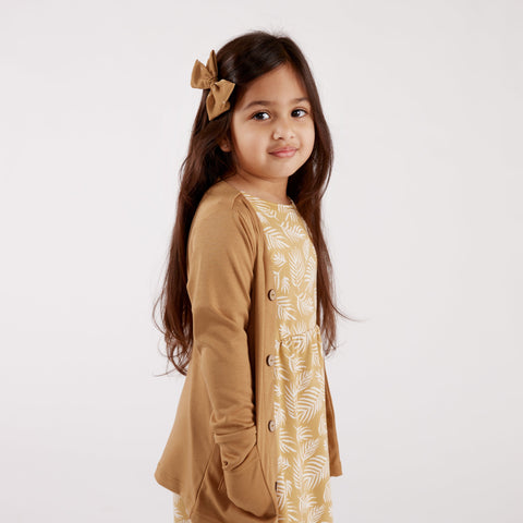 Baby/kid’s/youth Daphne Dress | Palm Fronds Girl’s Bamboo/cotton 3
