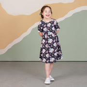 Baby/kid’s/youth Daphne Dress | Watercolour Floral Girl’s Bamboo/cotton 7