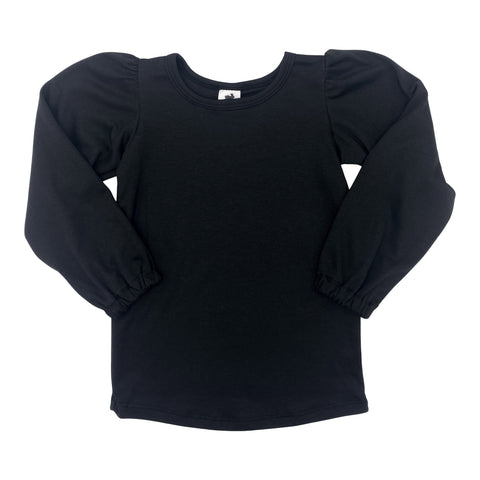 Baby/kid’s/youth Farrah Top | Black Kid’s Henley Bamboo/cotton 1