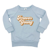 Baby/kid’s/youth Fleece-lined ’forever Young’ Pullover | Powder Blue Kid’s
