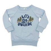 Baby/kid’s/youth Fleece-lined ’let’s Go Outside’ Pullover | Powder Blue Kid’s