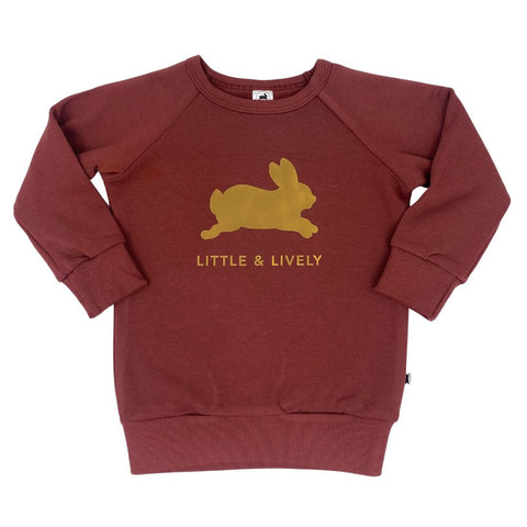 Baby/kid’s/youth Fleece-lined Metallic Gold ’little & Lively’ Pullover |