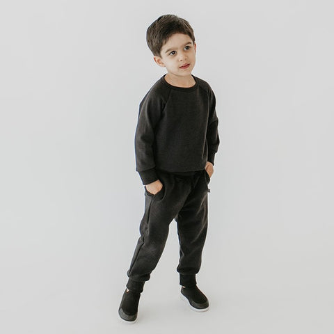 Baby/kid’s/youth Fleece-lined Pullover | Black Kid’s Bamboo/cotton 2