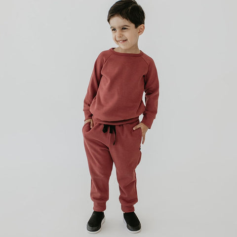 Baby/kid’s/youth Fleece-lined Pullover | Burgundy Kid’s Bamboo/cotton 2