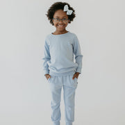 Baby/kid’s/youth Fleece-lined Pullover | Powder Blue Kid’s Bamboo/cotton 4