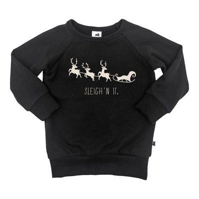 Baby/kid’s/youth Fleece-lined ’sleigh N’ It’ Pullover | Black Kid’s