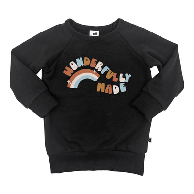 Baby/kid’s/youth Fleece-lined ’wonderfully Made’ Pullover | Black Kid’s