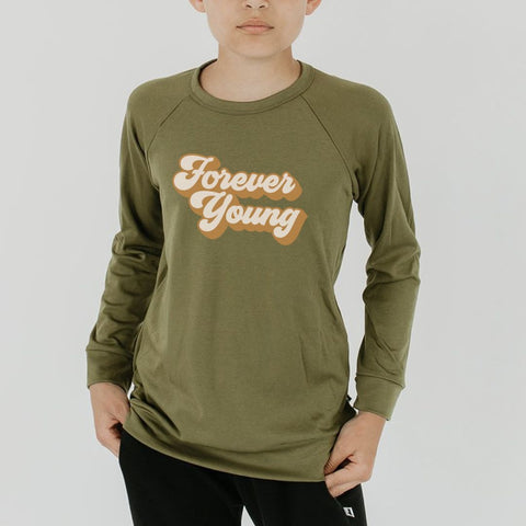 Baby/kid’s/youth ’forever Young’ Pullover | Olive Kid’s Bamboo/cotton 2