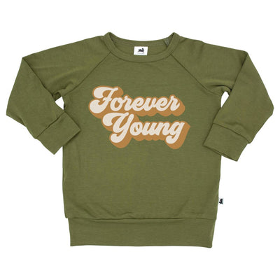 Baby/kid’s/youth ’forever Young’ Pullover | Olive Kid’s Bamboo/cotton 1