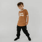 Baby/kid’s/youth ’forever Young’ Ringer Slim-fit T-shirt | Caramel Kid’s