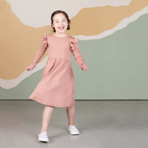 Baby/kids/youth Harper Dress | Terracotta Girl’s Bamboo/cotton 6