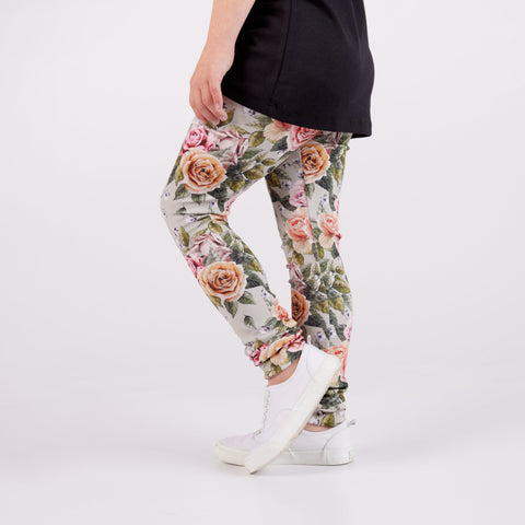 Baby/kid’s/youth Leggings | Antique Floral Leggings Bamboo/cotton 4