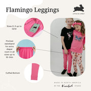 Baby/kid’s/youth Leggings | Flamingo Leggings Bamboo/cotton 4