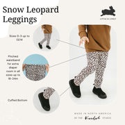 Baby/kid’s/youth Leggings | Snow Leopard Leggings Bamboo/cotton 4