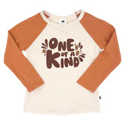 Baby/kid’s/youth ’one Of a Kind’ Baseball Raglan Shirt | Cream & Orange Kid’s