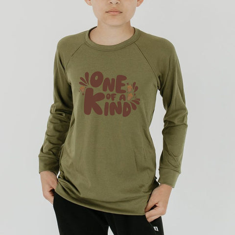 Baby/kid’s/youth ’one Of a Kind’ Pullover | Olive Kid’s Bamboo/cotton 2