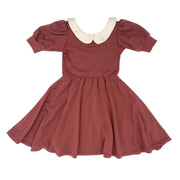Baby/kid’s/youth Penelope Dress | Burgundy Girl’s Bamboo/cotton 1