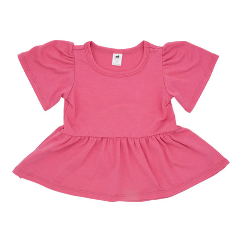 Baby/kid’s/youth Peplum Top | Flamingo Kid’s T-shirt Bamboo/cotton 1