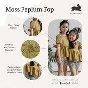 Baby/kid’s/youth Peplum Top | Moss Kid’s T-shirt Bamboo/cotton 4
