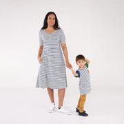 Baby/kid’s/youth Pocket Slim-fit T-shirt | Navy Stripe Kid’s Bamboo/cotton 4