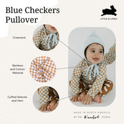 Baby/kid’s/youth Pullover | Blue Checker Kid’s Bamboo/cotton 7
