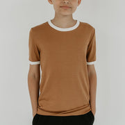 Baby/kid’s/youth Ringer Slim-fit T-shirt | Caramel Kid’s Bamboo/cotton 2