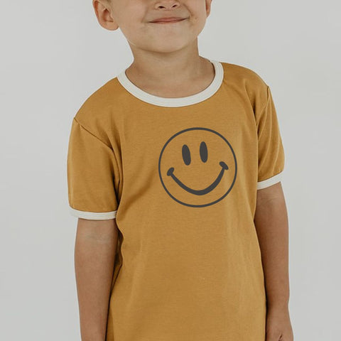 Baby/kid’s/youth ’smiley’ Ringer Slim-fit T-shirt | Sunflower Kid’s