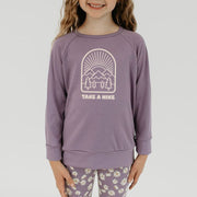Baby/kid’s/youth ’take a Hike’ Pullover | Violet Kid’s Bamboo/cotton 2
