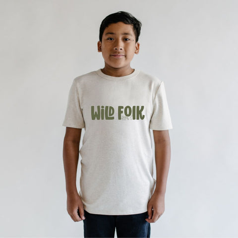 Baby/kid’s/youth ’wild Folk’ Slim-fit T-shirt | Ash Kid’s Bamboo/cotton 2