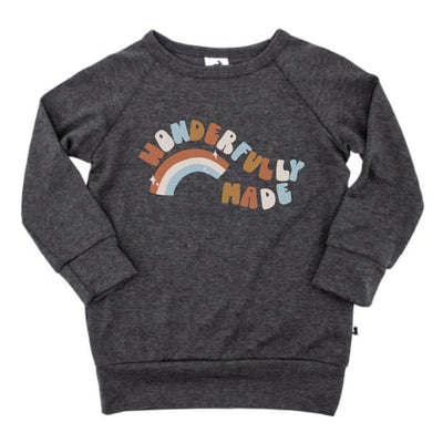 Baby/kid’s/youth ’wonderfully Made’ Pullover | Charcoal Kid’s Bamboo/cotton 1