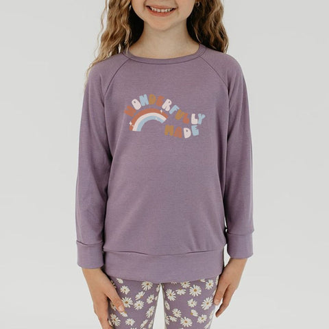 Baby/kid’s/youth ’wonderfully Made’ Pullover | Violet Kid’s Bamboo/cotton 2