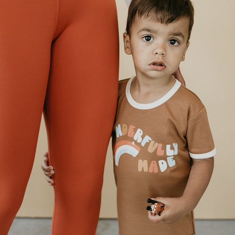 Baby/kid’s/youth ’wonderfully Made’ Ringer Slim-fit T-shirt | Caramel Kid’s