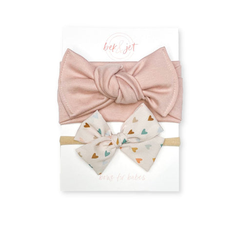 Be Mine Set | Headwrap And Bow Bamboo/cotton 1