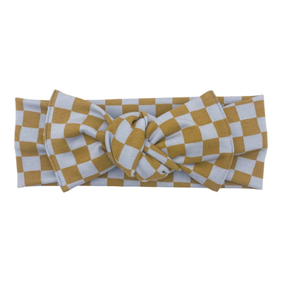 Blue Checkers | Headwrap Bamboo/cotton 1