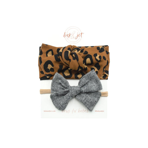 Oh Honey Set | Headwrap And Bow Bamboo/cotton 1